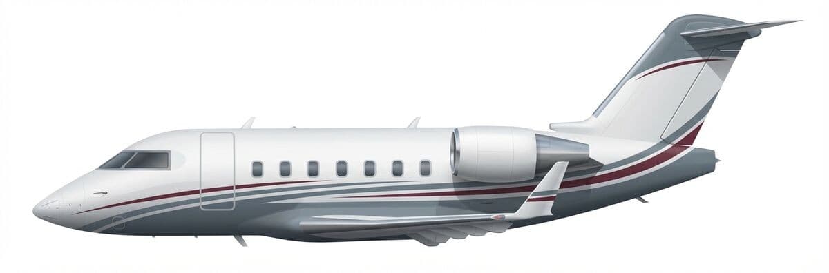 Challenger 604 heavy jet exterior — charter with VOLO