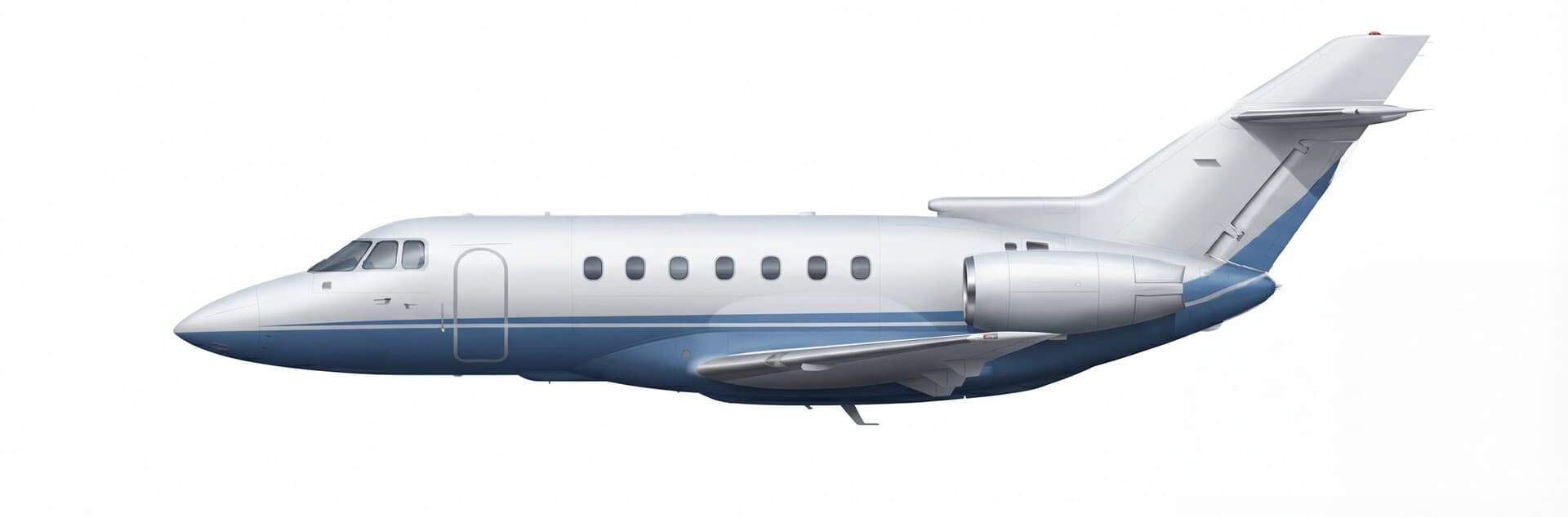 BAe 125-400 midsize jet exterior — charter with VOLO