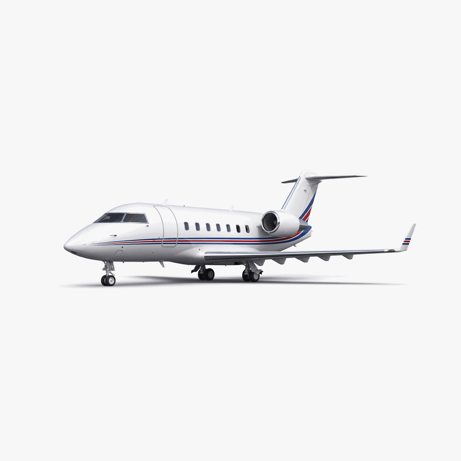 Challenger 601 Heavy Jet private jet — 3D exterior view from VOLO charter fleet