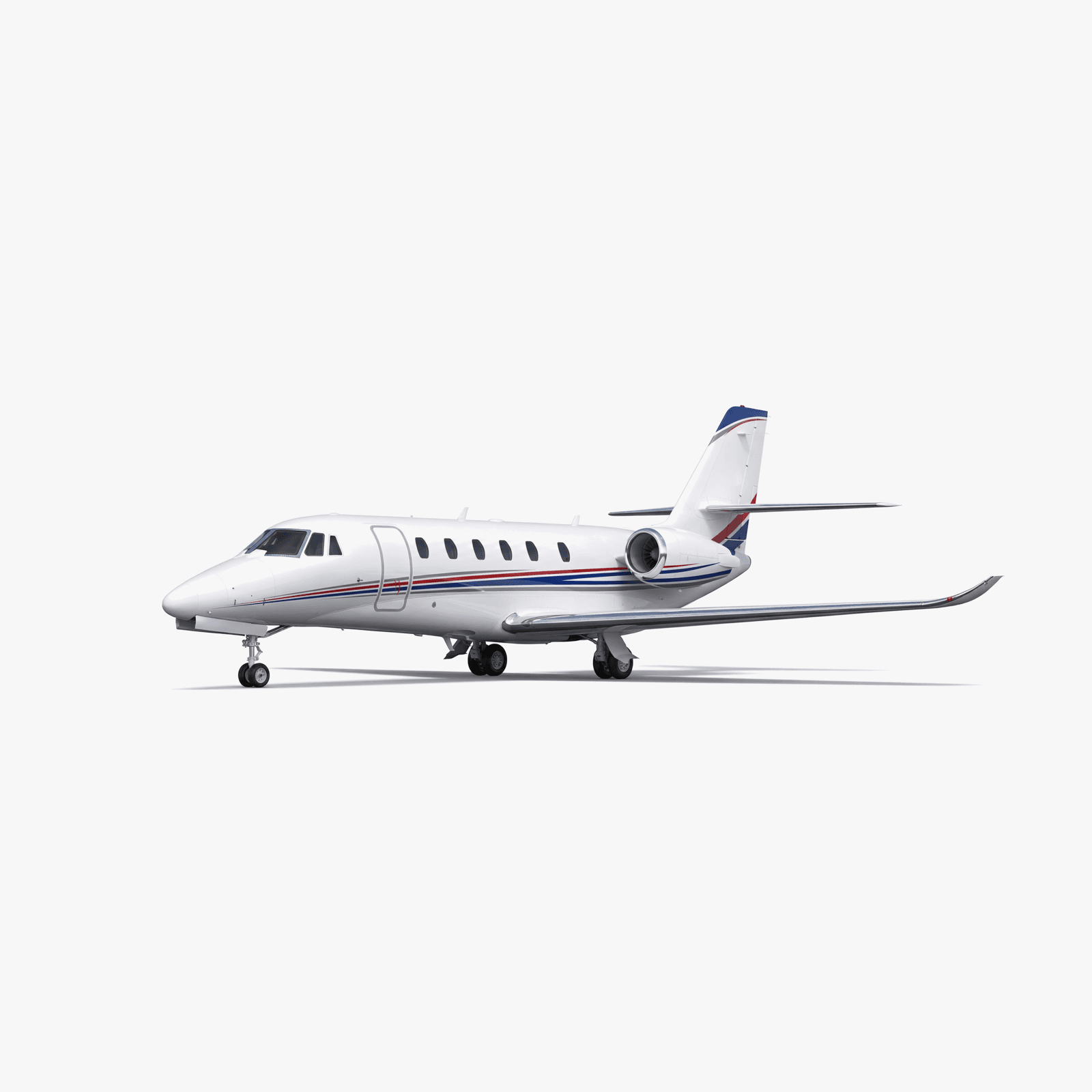 Citation Sovereign+ 3D側面プロファイル — 機体・翼・エンジン配置を表示